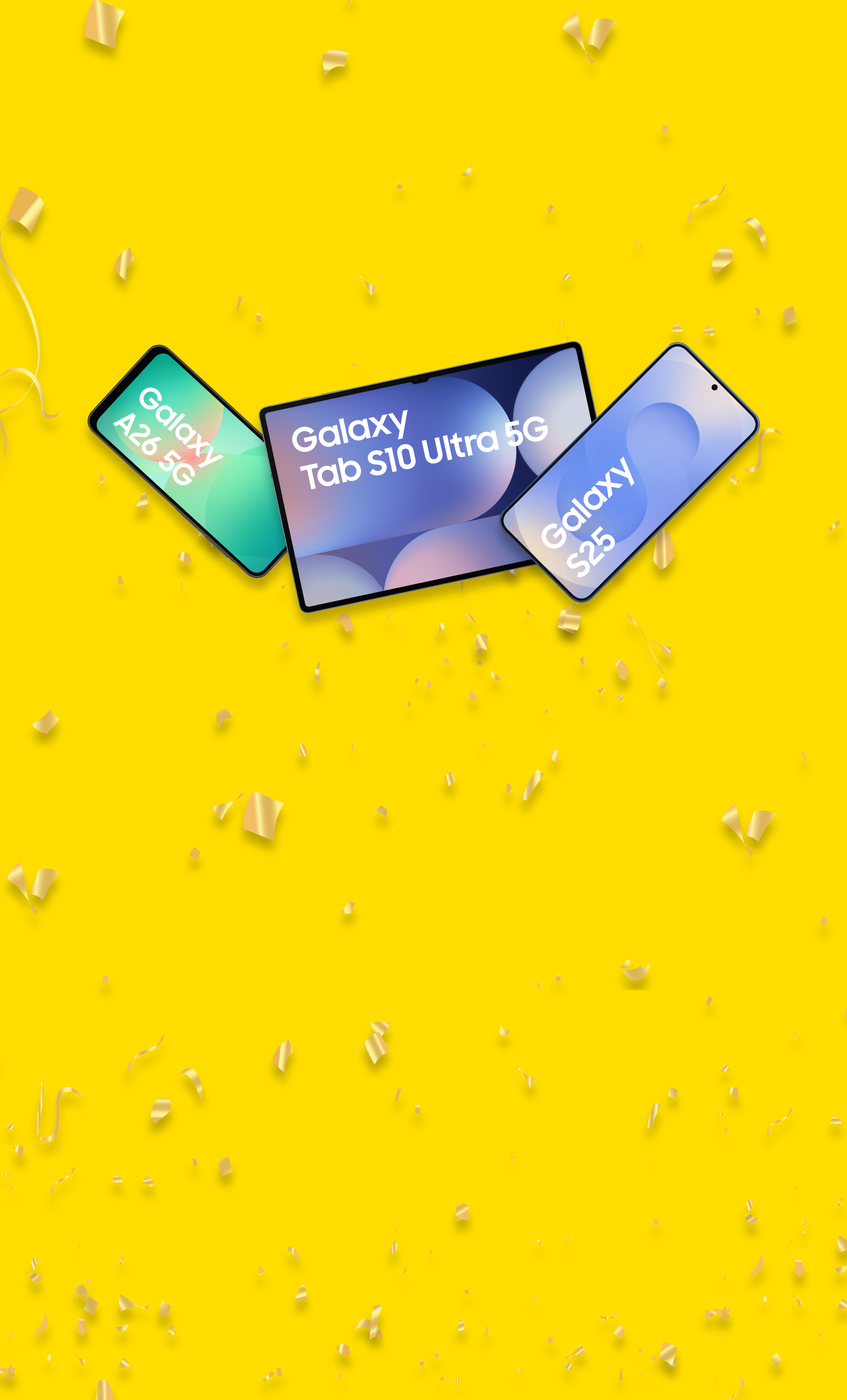 Gute Freundschaft zahlt sich aus! Samsung Geräte mit Konfetti