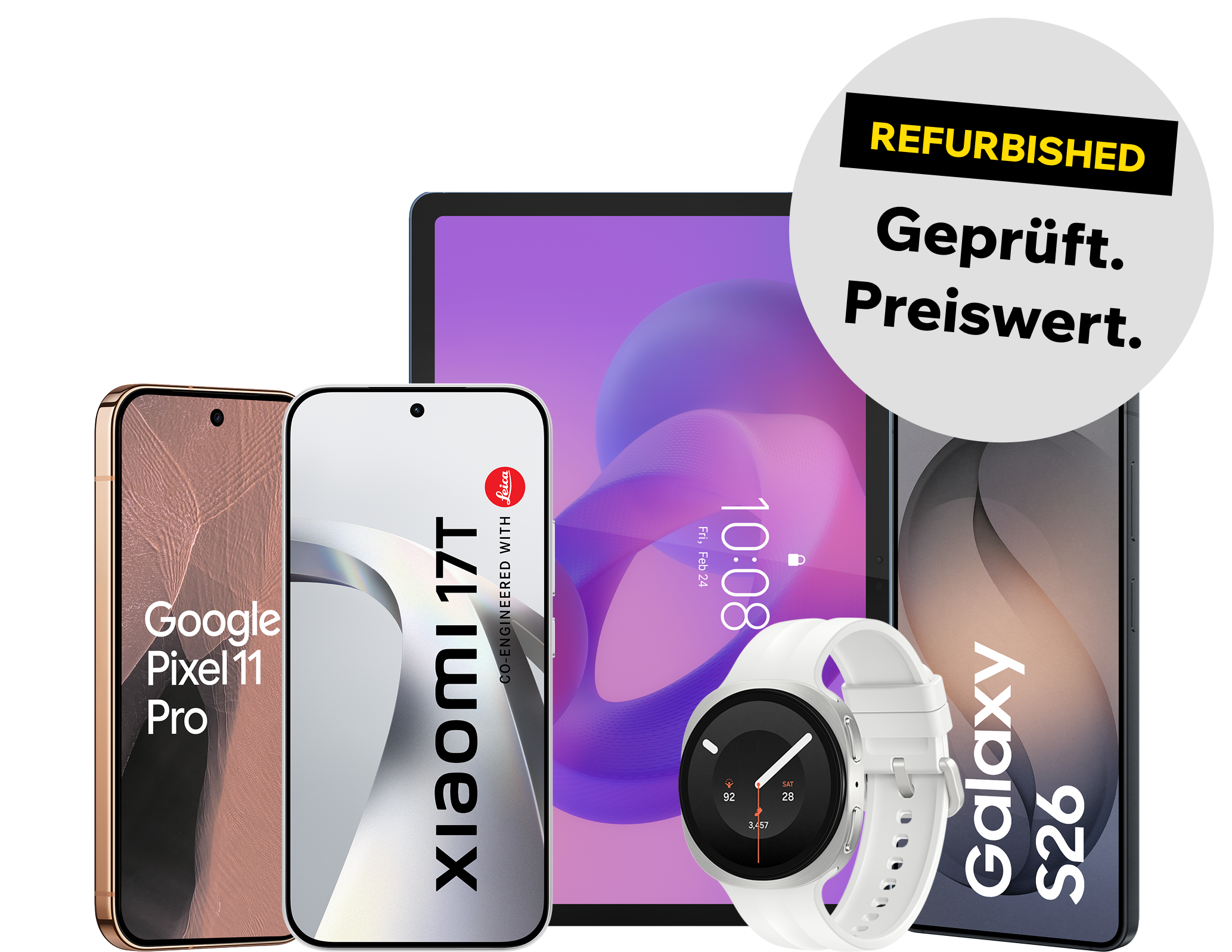 Jetzt eine große Auswahl an refurbished Handys und Tablets günstiger bei cyberSIM kaufen
